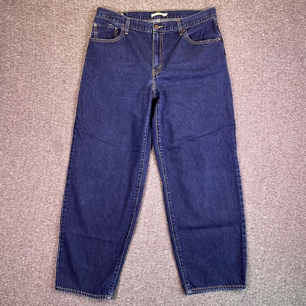 Levis Premium Jeans Mens 32x30 Baggy Dad Wide Leg Dark Wash Relaxed Fits36x30 - Picture 4 of 16